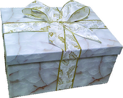 13-37cm x 8-18cm Gift Boxes - Gold/White