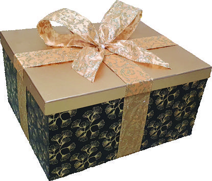 12-37cm x 8-18cm Gift Boxes - Black/Gold