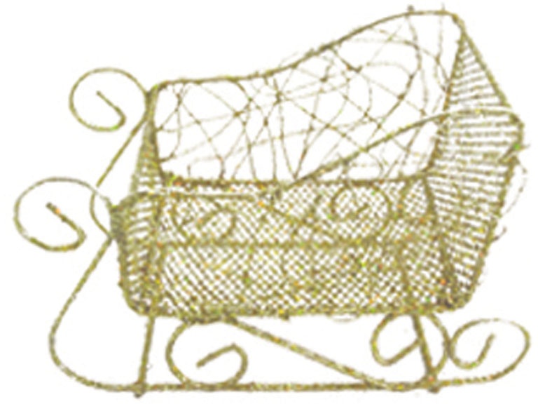 Sleigh Wireframe Centrepiece, 16cm