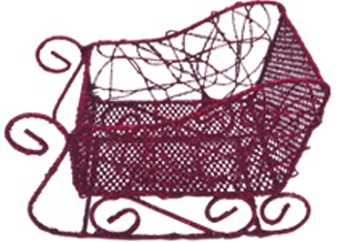Sleigh Wireframe Centrepiece, 16cm