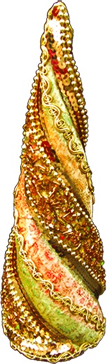 Ornamental Beaded Cone, 46cm