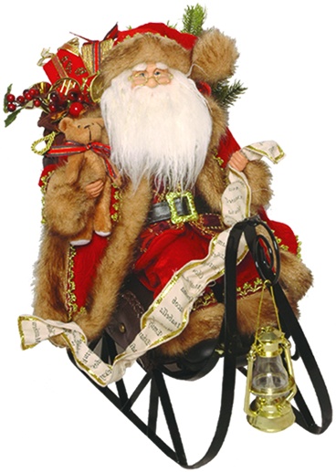45cm Santa on Sleigh