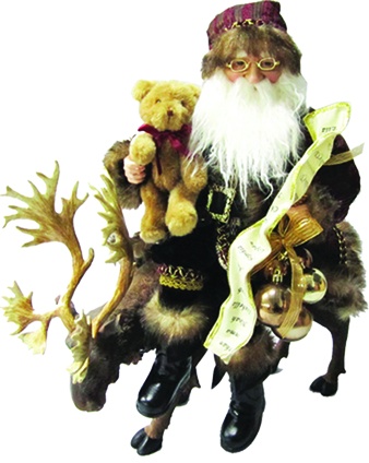 50cm Santa on Deer