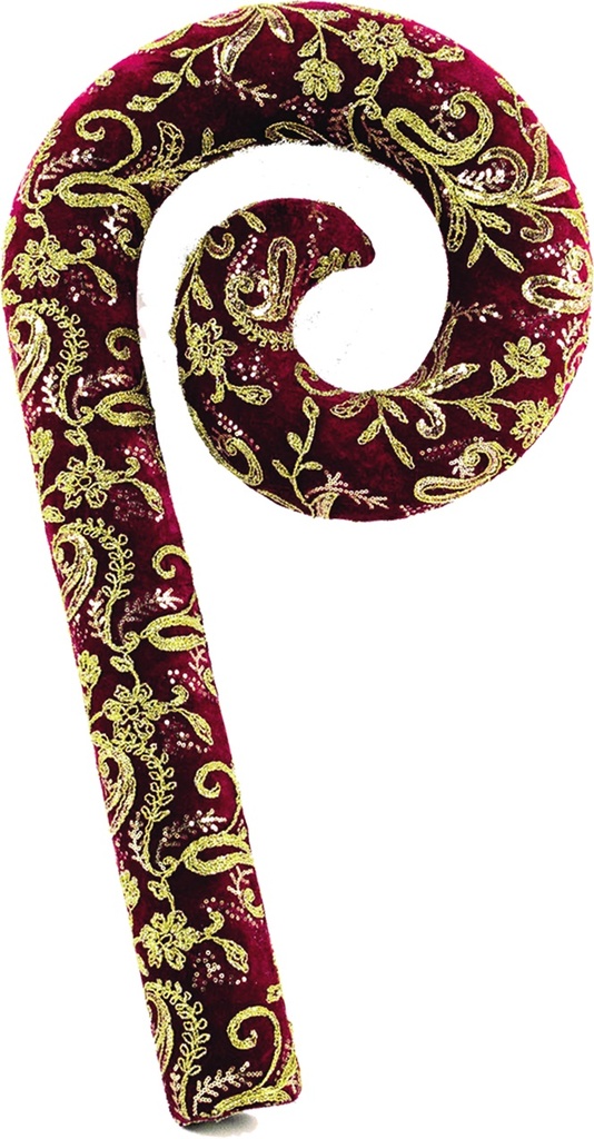 80cm Candy Cane - Gold/Red