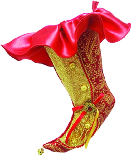30cm Royal Stocking - Red/Gold