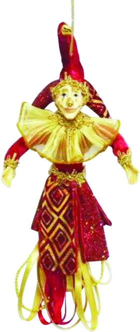 23cm Jester - Gold/Red