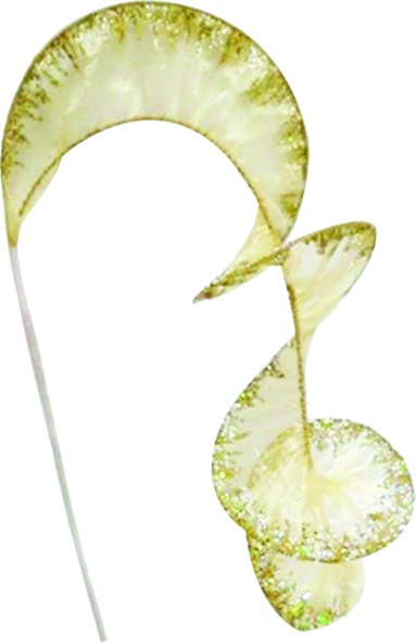 36cm Glittered Sheer Pick - Gold
