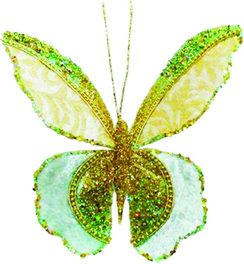 25.5cm Royal Butterfly Clip-on - Blue/Ivory/Gold