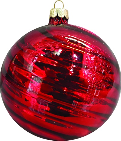 12cm Glass Ball - Red