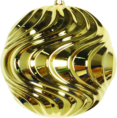 Shiny Wavy Ribbed Ball, 12cm