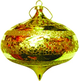 Glittered Striped Onion, 10cm