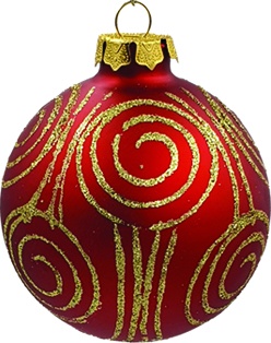 Patterned Glass Ball, 8cm