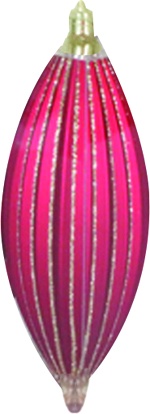 Striped Glittered Shuttle, 18cm