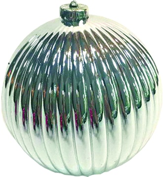 12cm Shiny Pumpkin - Silver
