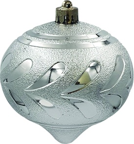 10cm Shiny Onion - Silver