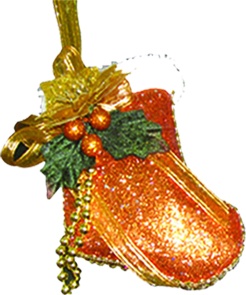 10cm Ornamental Sock - Copper