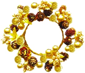 15cm Crown Wreath - Gold