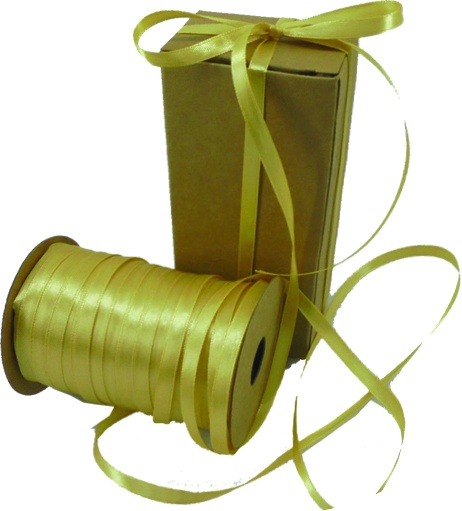 91m x 6mm Satin Ribbon - Gold