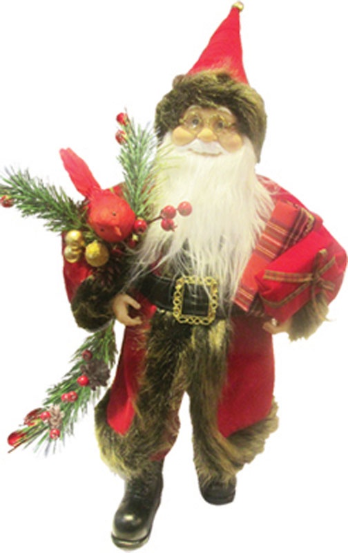 36" Standing Santa - Red/Gold/White