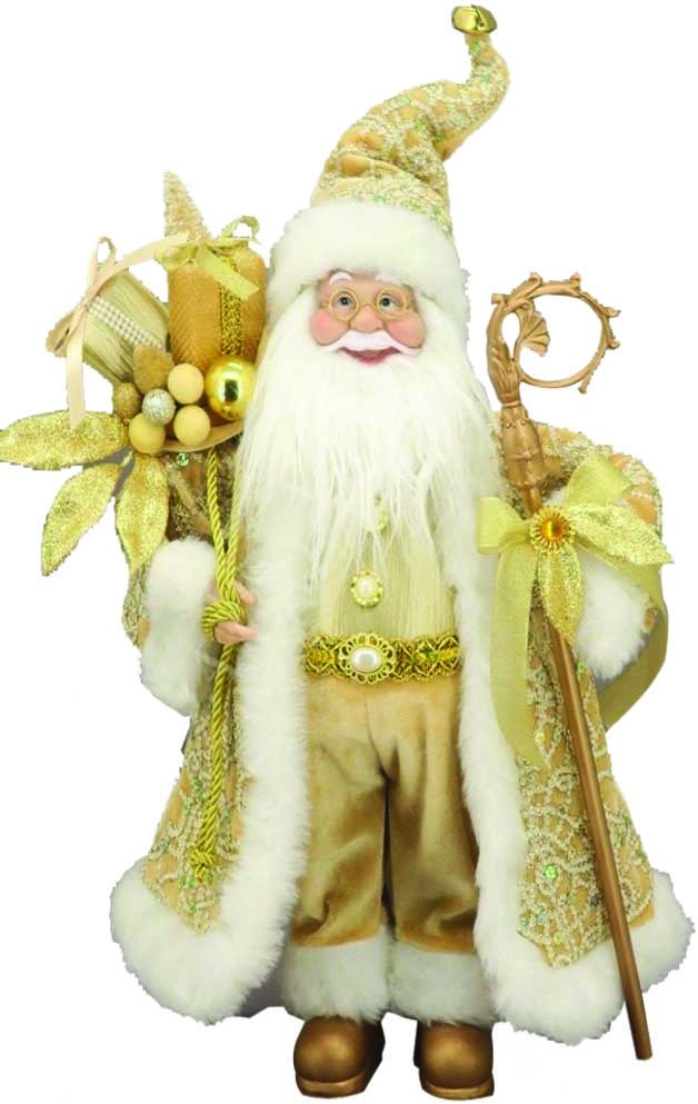 48" Standing Santa - Gold