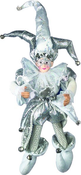 28" Hanging Jester - Silver