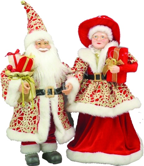 Mr. and Mrs. Santa, 90cm