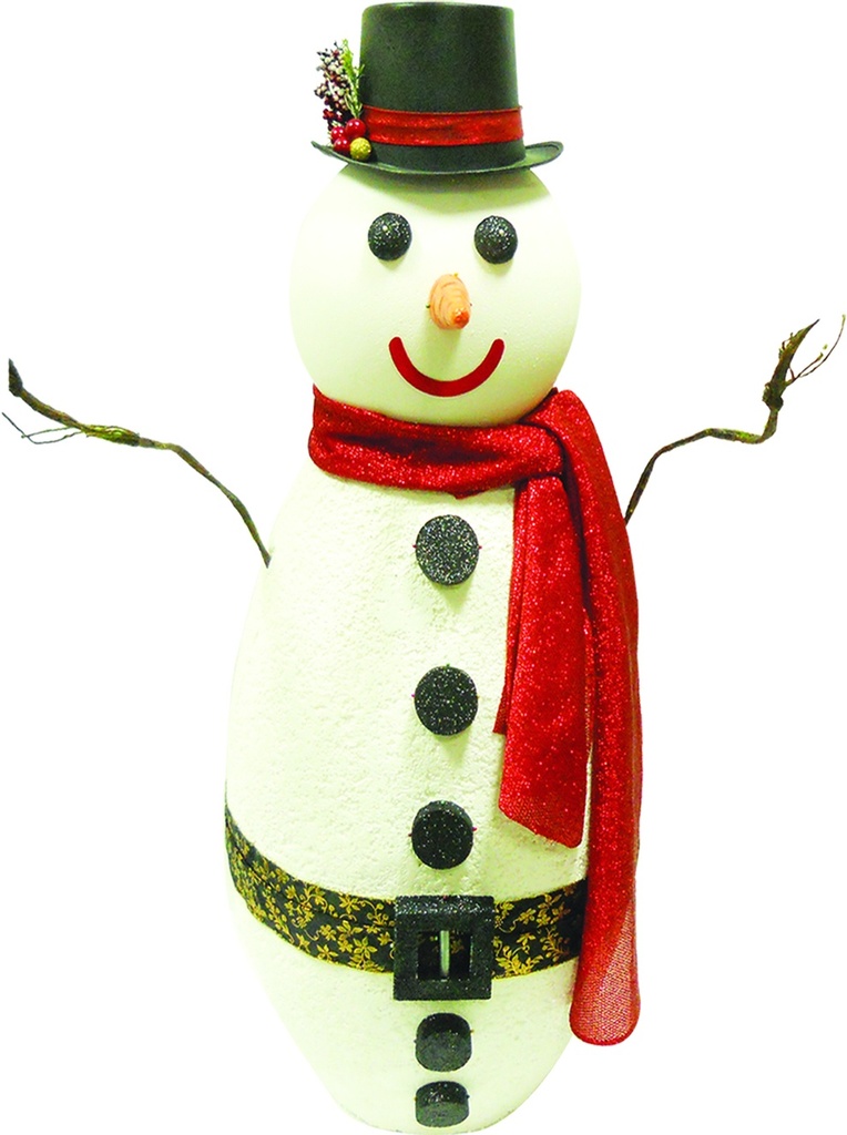 1.45m Snowman w/ Scarf and Hat