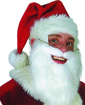 Plush Santa Hat w/ Beard and Moustache