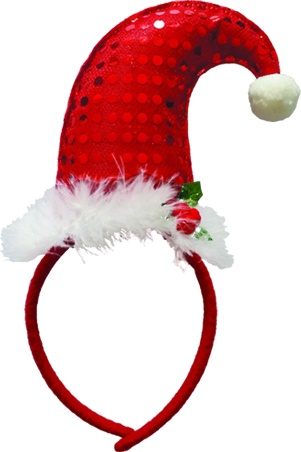Sequin Santa Hat Headband