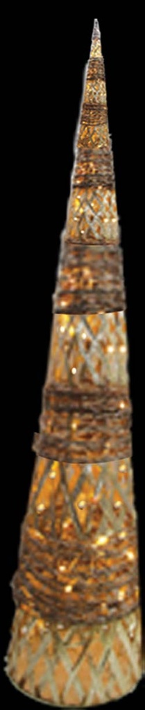 2.4m Illuminated Cone - Gold