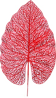 Glittered Leaf, 42cm