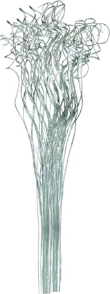 70cm Curly Sticks - Silver
