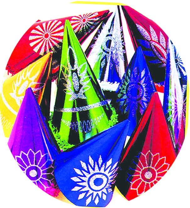 Glittered Foil Hat - Assorted Colours