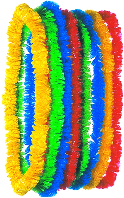 60cm Plastic Lei - Blue