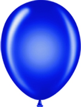 30cm Biodegradable, Helium-Quality, Plain Balloons - Metallic Blue