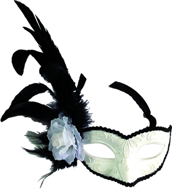 Feather Mask - White