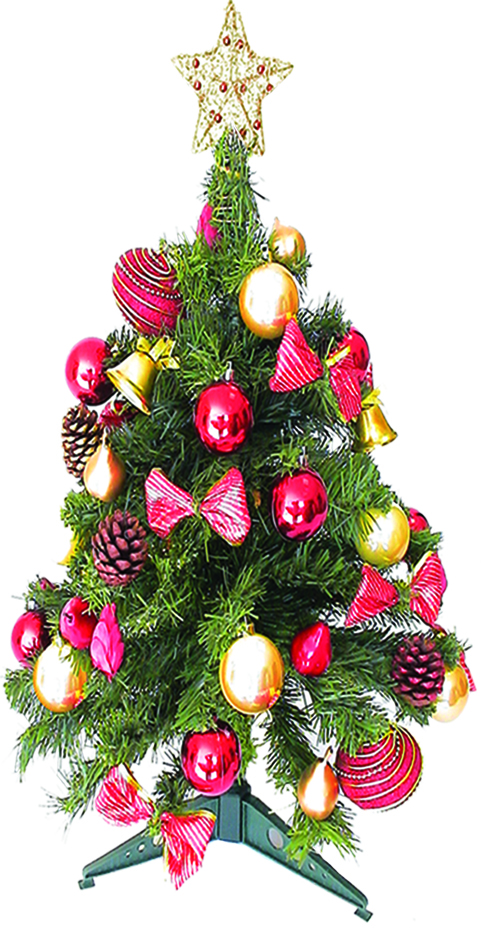 33" Decorated Tree - Gold/Red