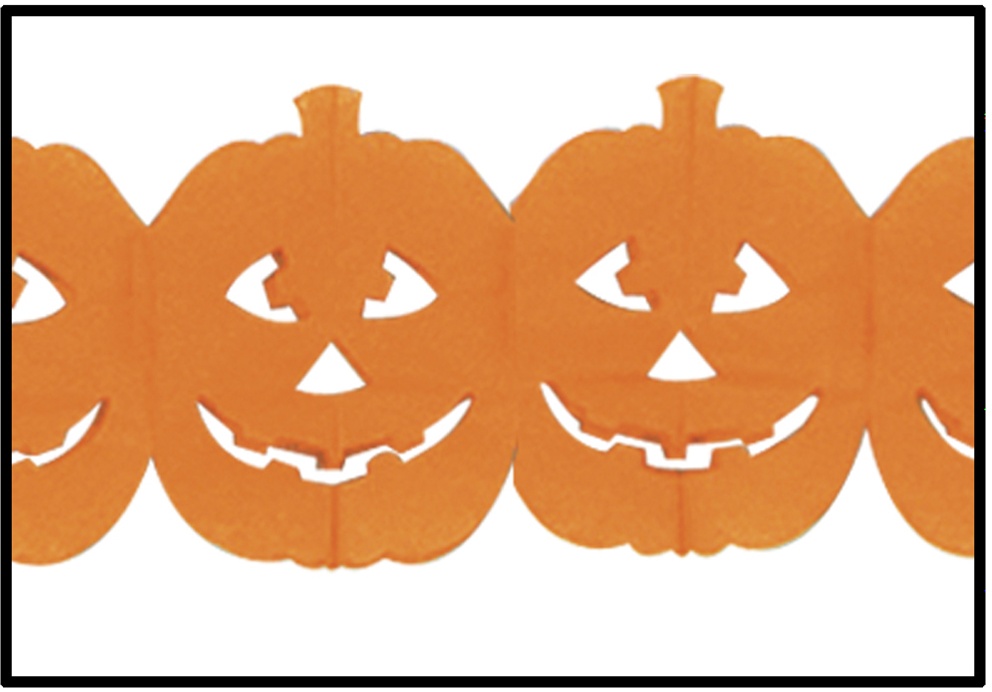 Jack-O-Lantern Garland, 3.6m