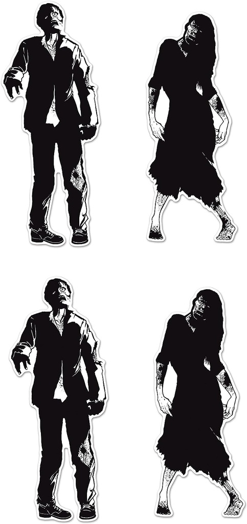 92cm x 86cm Zombie Silhouettes