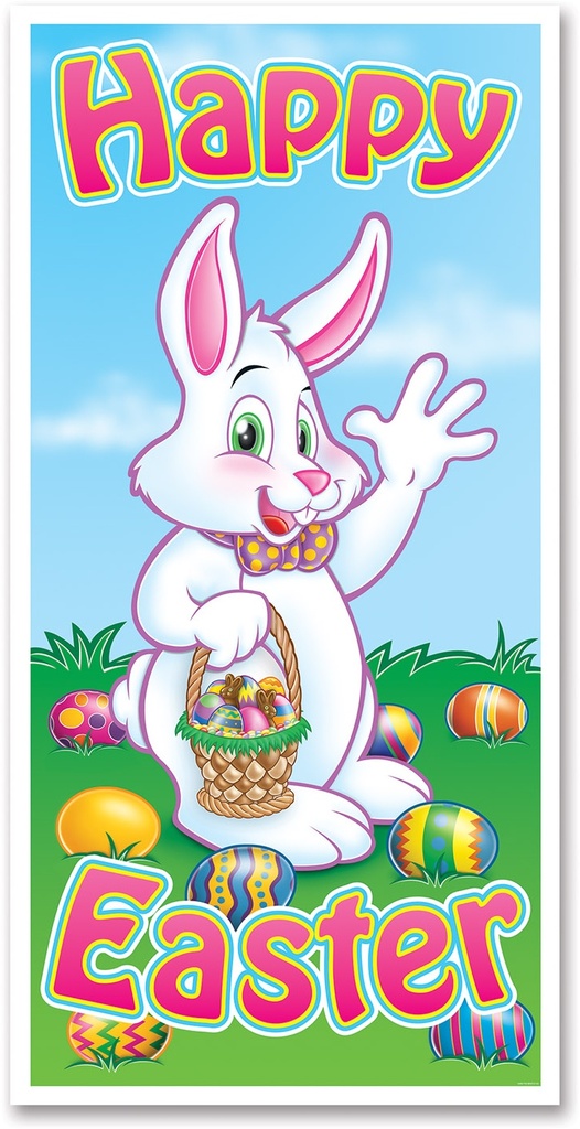 1.5m x 76cm Easter Door Cover - Multicolour