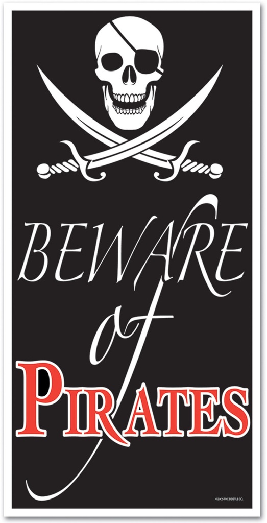 Beware Of Pirates Door Cover, 1.5m