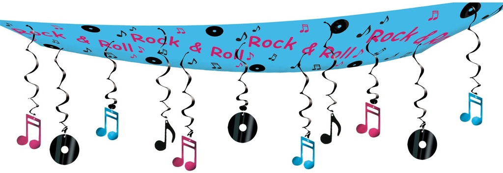 Rock & Roll Ceiling Decor, 3.6m