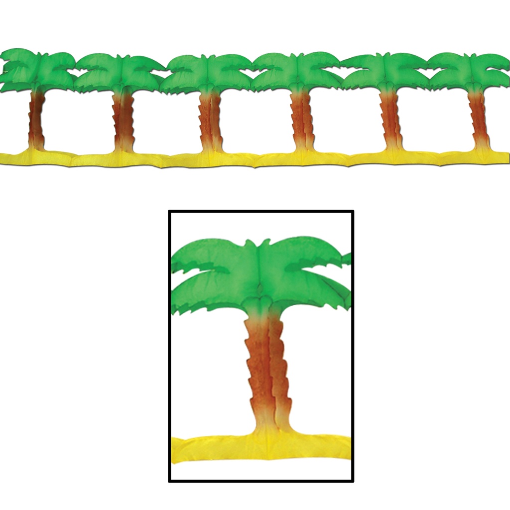 Palm Tree Garland, 22cm x 3.6m