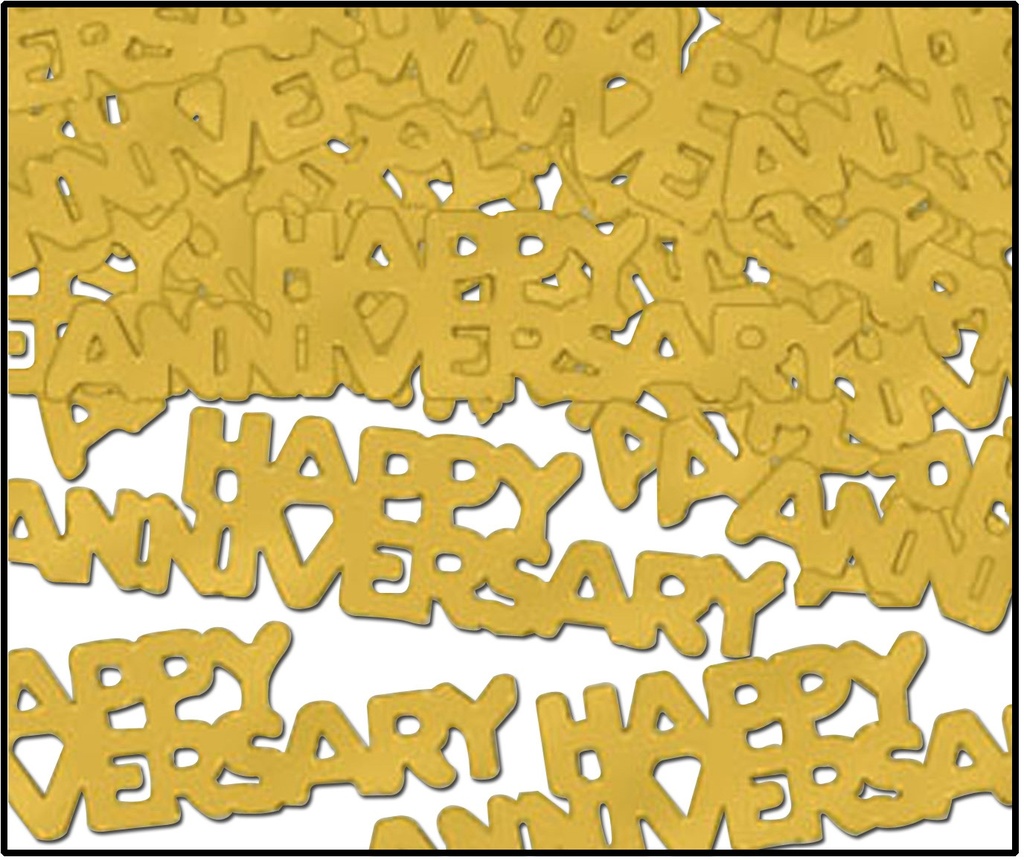 14g Happy Anniversary Fanci-Fetti - Gold