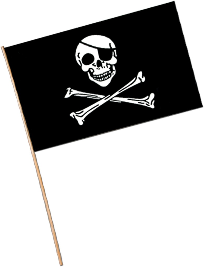 Plastic Pirate Flag, 43cm