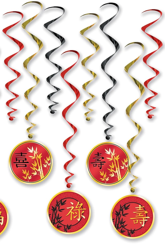 38cm x 70cm Asian Whirls