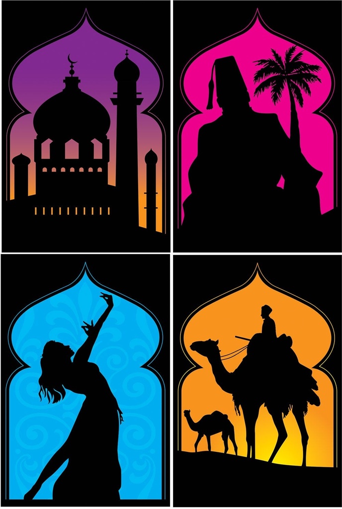 48cm Arabian Nights Silhouettes