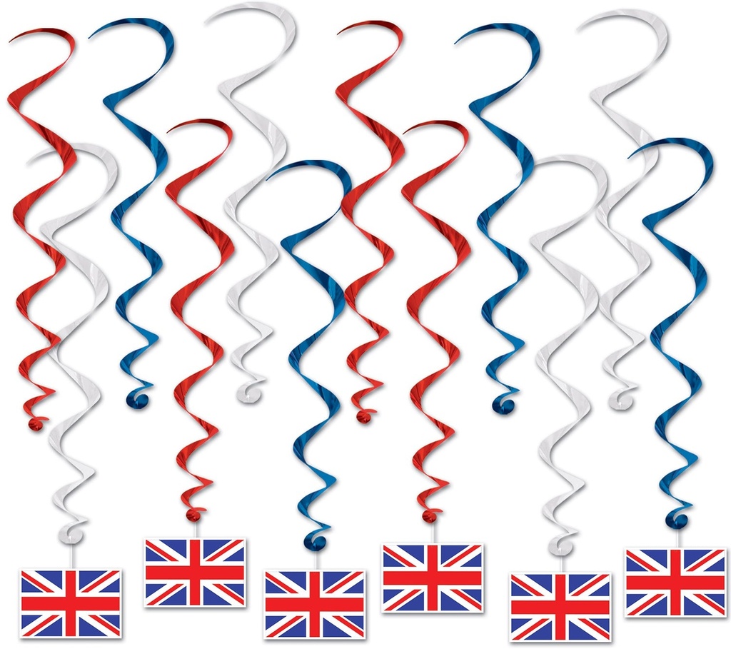 44cm to 78cm British Flag Whirls