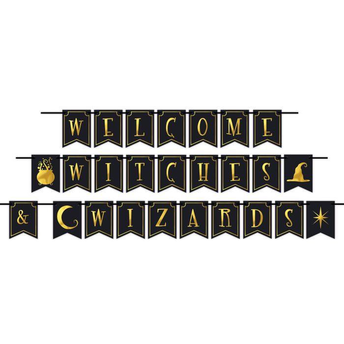 Foil Welcome Witches & Wizards Streamer