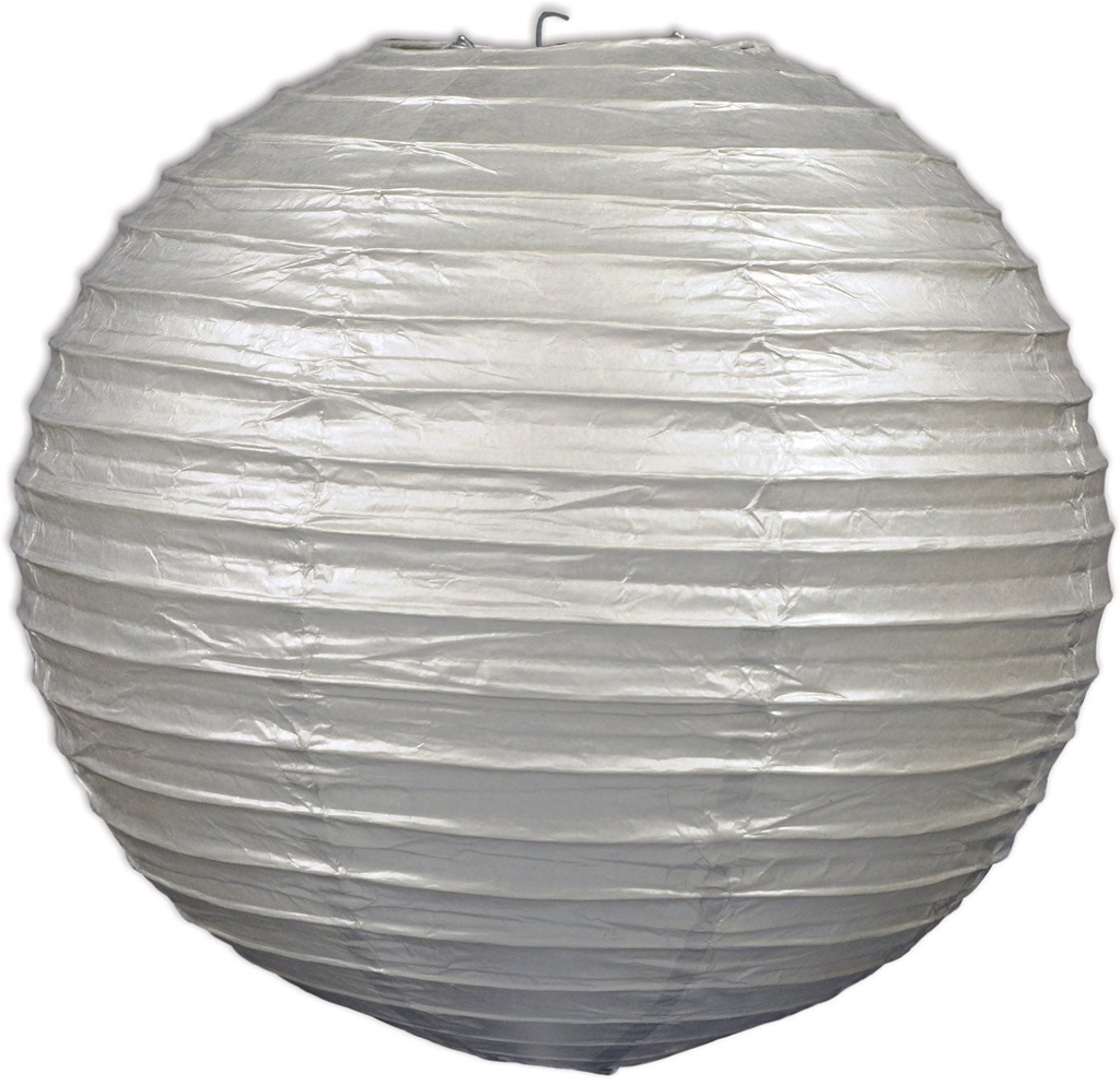 24cm Paper Lanterns - Silver